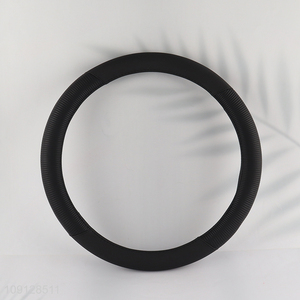 Factory price black pu leather car steering wheel cover car steering wheel protector