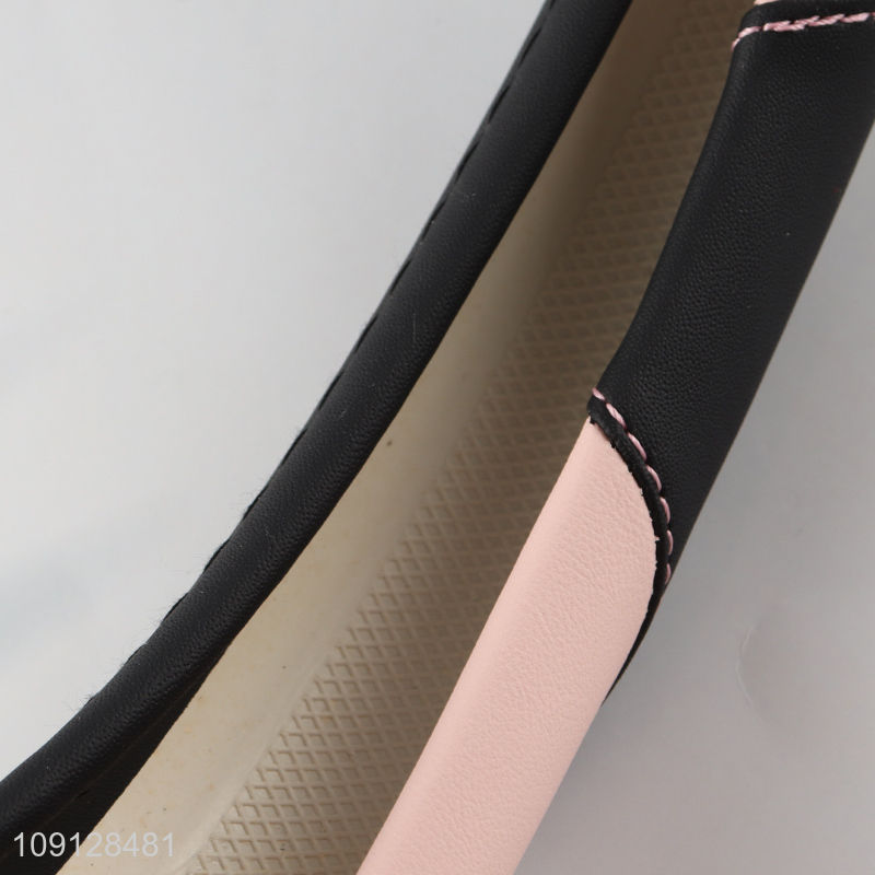 Most popular nappa leather car steering wheel cover car interior accessories