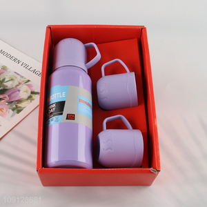 China products black stainless steel insulated vacuum cup with water cup set