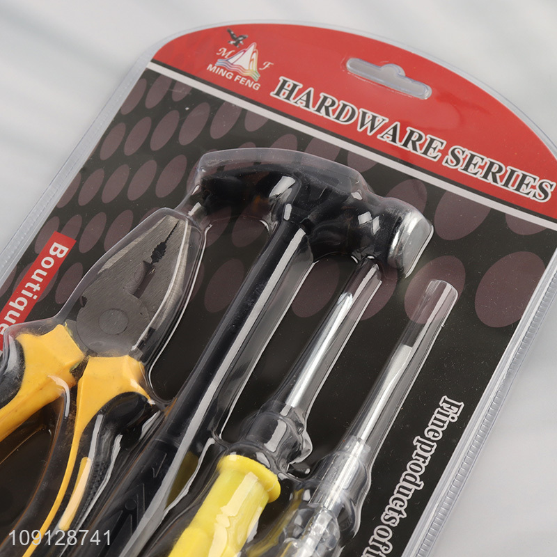 Latest products professional 4pcs hardware tool set hammer pliers set