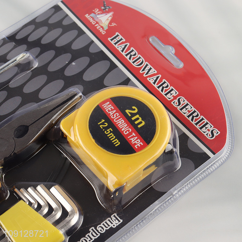 Hot products 4pcs professional hardware tool set wrench measuring tape set