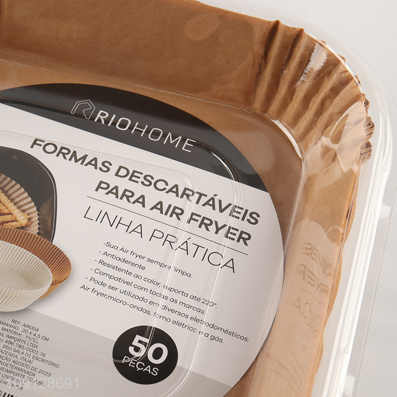 Factory price square kitchen paper disposable air fryer paper for sale