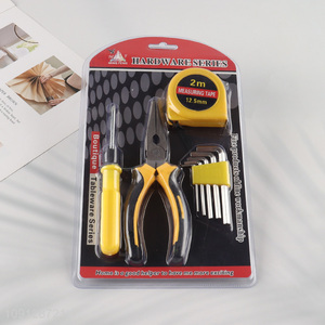 Hot products 4pcs professional hardware tool set wrench measuring tape set