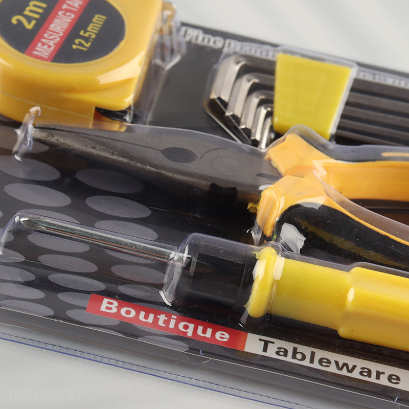 Hot products 4pcs professional hardware tool set wrench measuring tape set