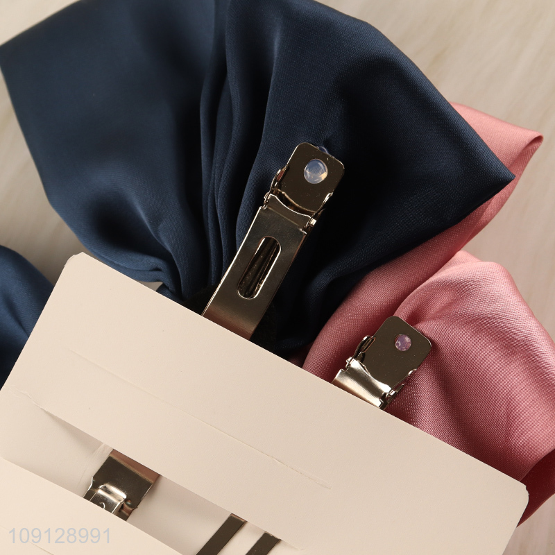 China products 2pcs girls bowknot hair pin hair clips set