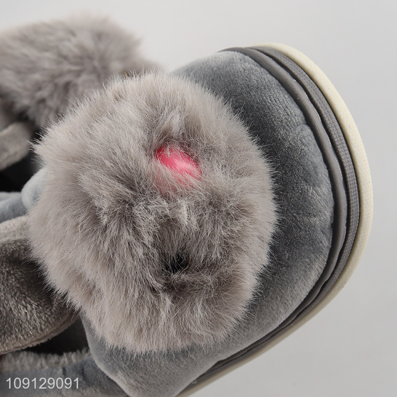 Good quality cartoon rabbit kids home plush slippers