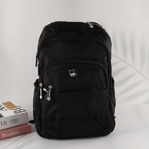 Top sale black polyester sports causal backpack wholesale