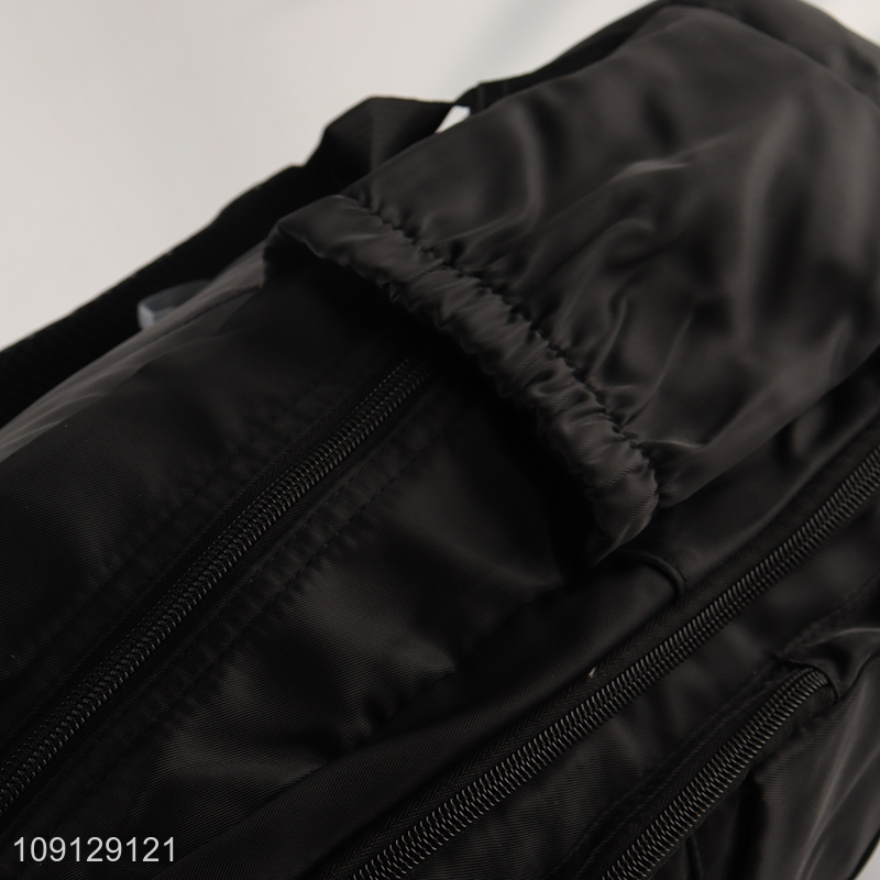 Top sale black polyester sports causal backpack wholesale