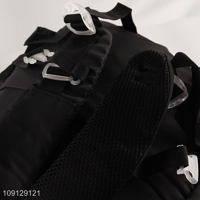 Top sale black polyester sports causal backpack wholesale