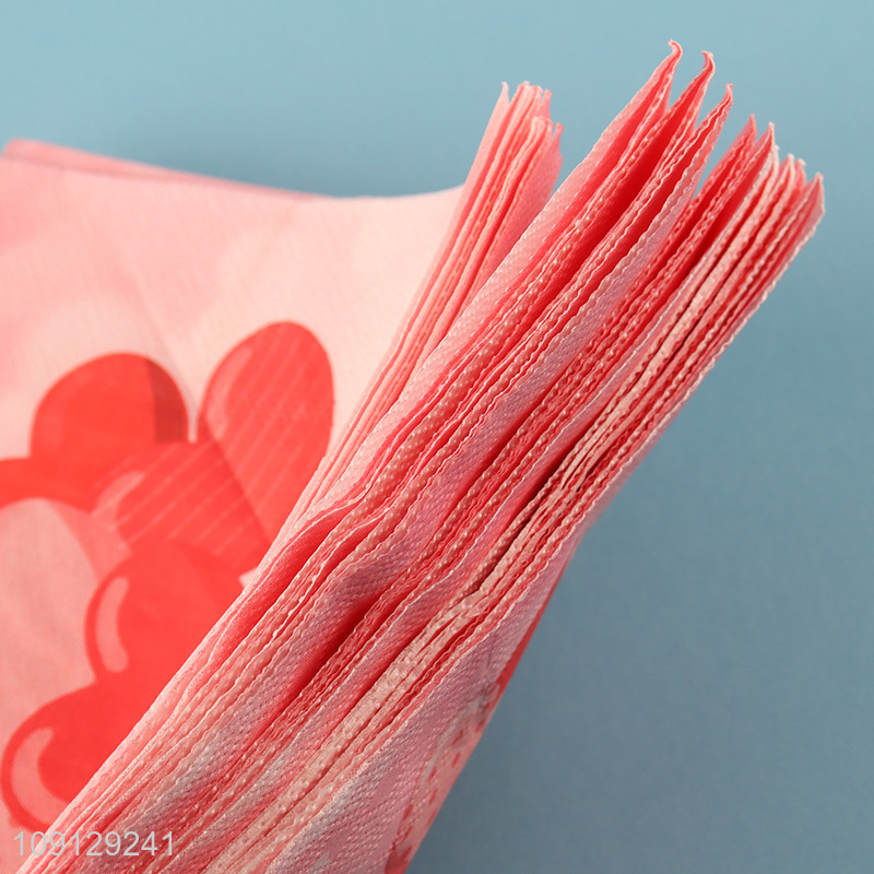 New style square 25pcs home decor happy Valentine day paper napkin