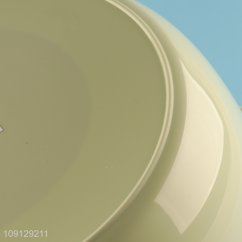 Top quality green round plastic basin with handle