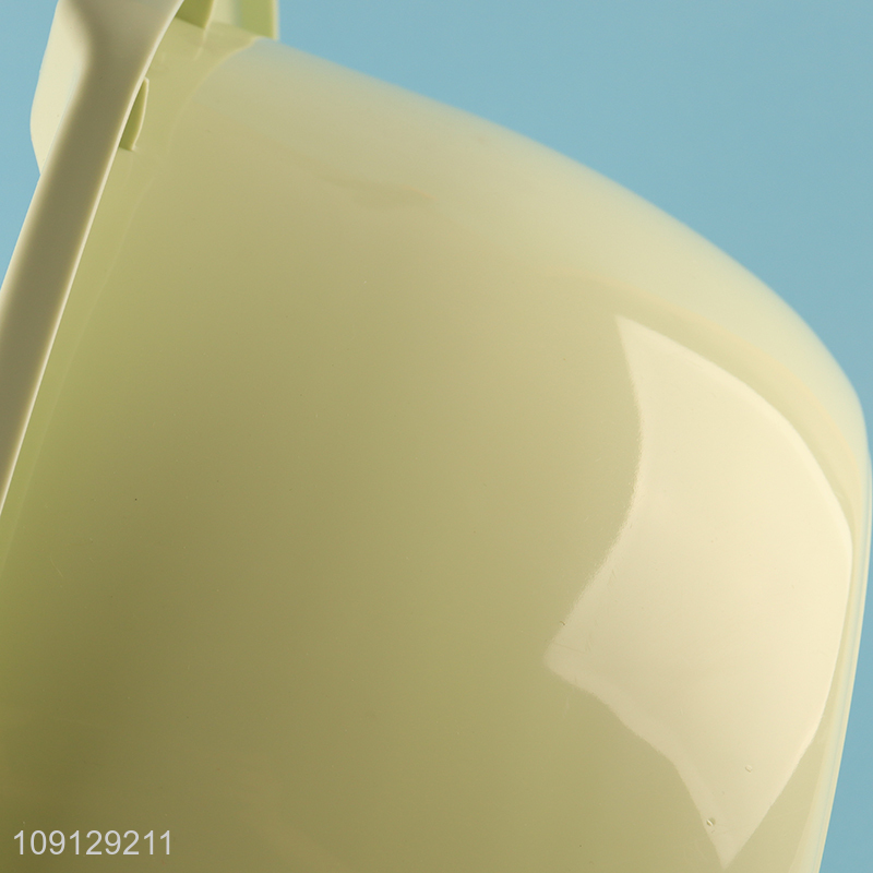 Top quality green round plastic basin with handle