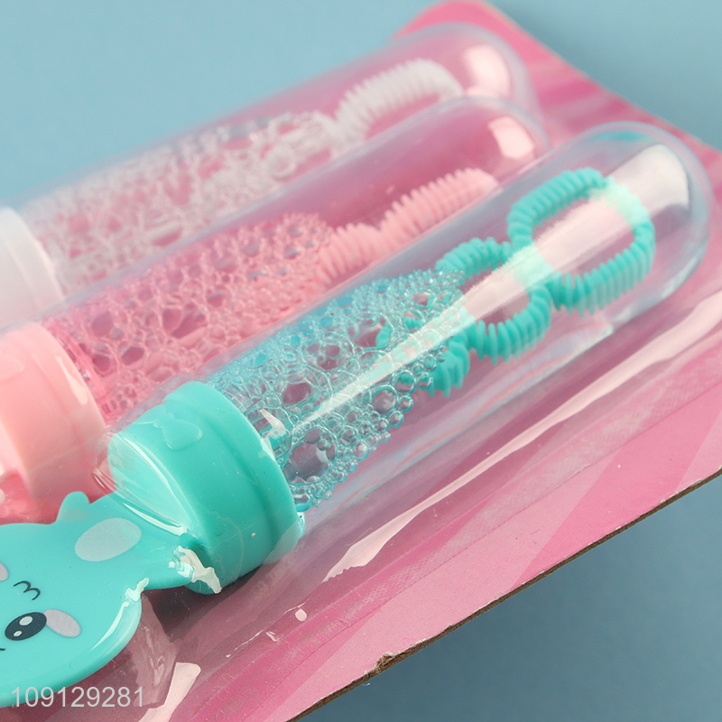 Hot sale 3pcs cartoon rabbit bubble toys for children