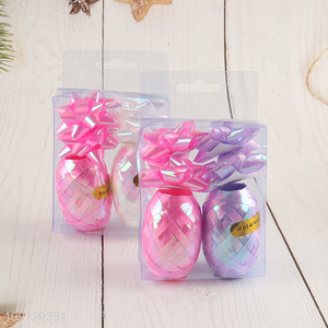 China supplier 2pcs multicolor star bow gifts ribbon gifts packaging ribbon