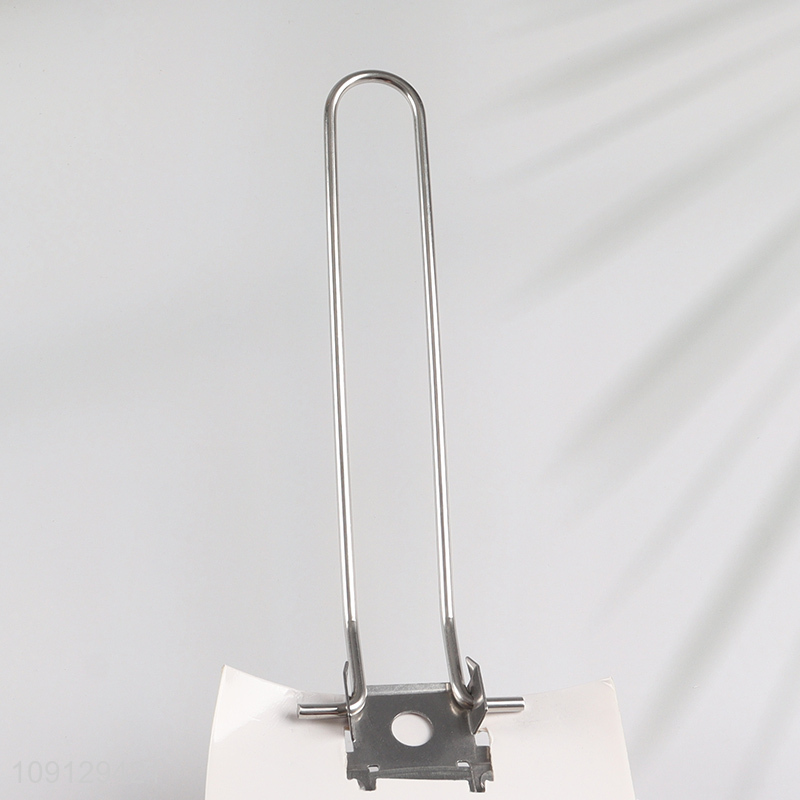 Wholesale Round Camping Bread Toaster Tin Plate with Foldable Handle