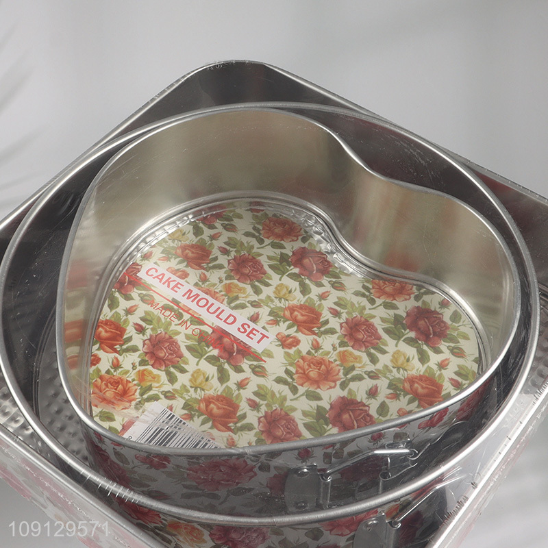 Hot Selling 3PCS Metal Springform Pans Non-Stick Cake Pans Wholesale