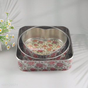 Hot Selling 3PCS Metal Springform Pans Non-Stick Cake Pans Wholesale