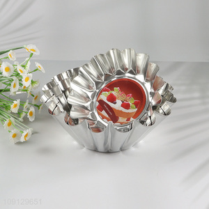 Wholesale 3PCS Fluted Brioche Molds Non-Stick Metal Cake Molds for Baking