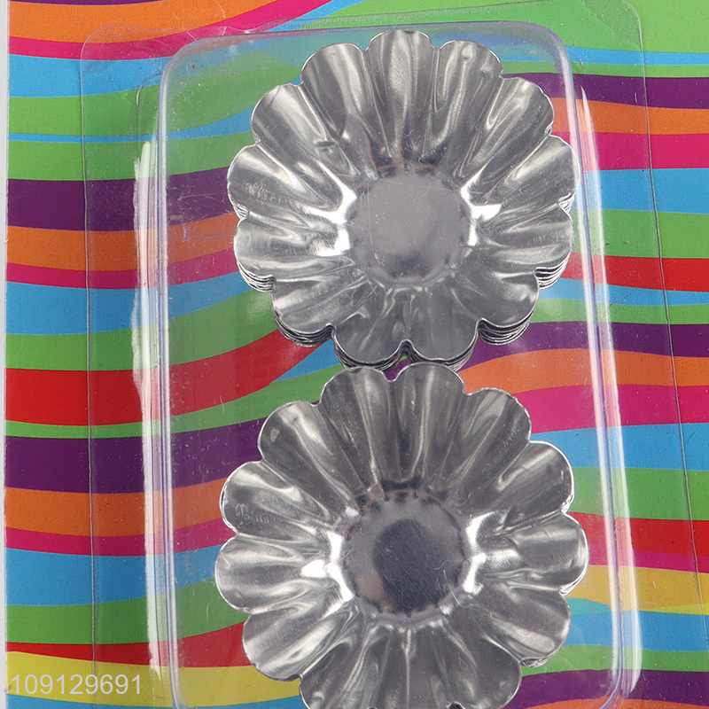 Factory Wholesale 12PCS Egg Tart Molds Reusable Tart Baking Pans