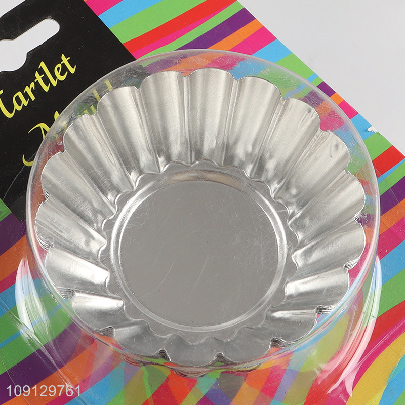 China Wholesale 6PCS Egg Tart Molds Reusable Tart Baking Pans