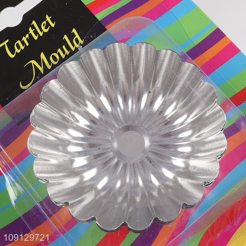 Online Wholesale 6PCS Reusable Non-Stick Egg Tart Baking Molds