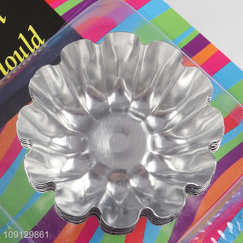 New Arrival 6PCS Reusable Non-Stick Egg Tart Baking Molds