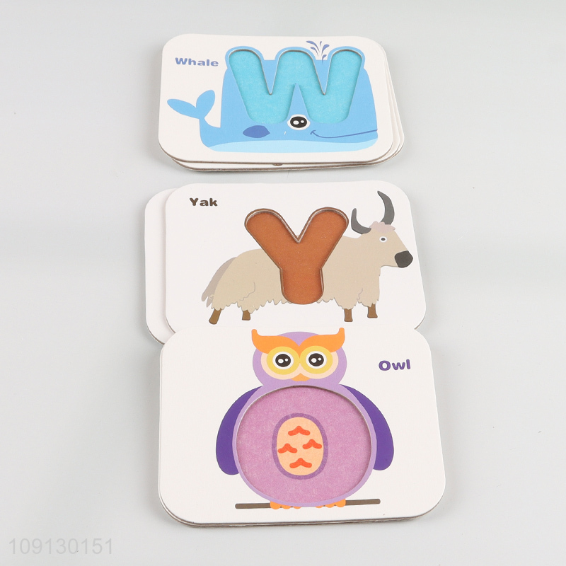 New Product Aphanumeric Double Sided Cognitive Cards Alphabet Letter Matching Toy