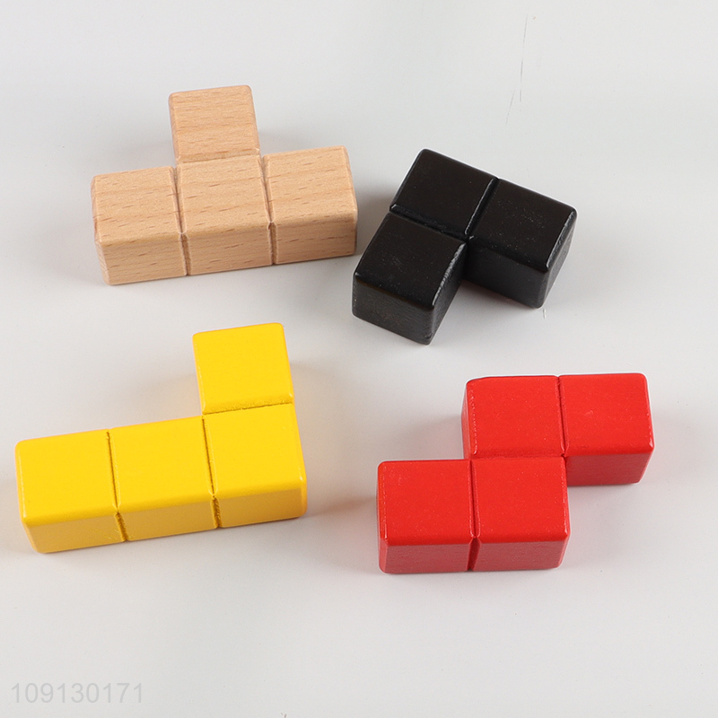 High Quality 3D Cube Puzzle Wooden Soma Cube Block Educational Toy