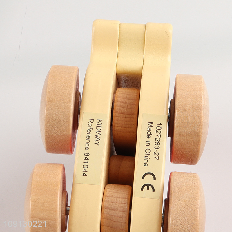 Factory Price Wooden Pull Toy Animal Pull Along Toy for Kids Toddlers