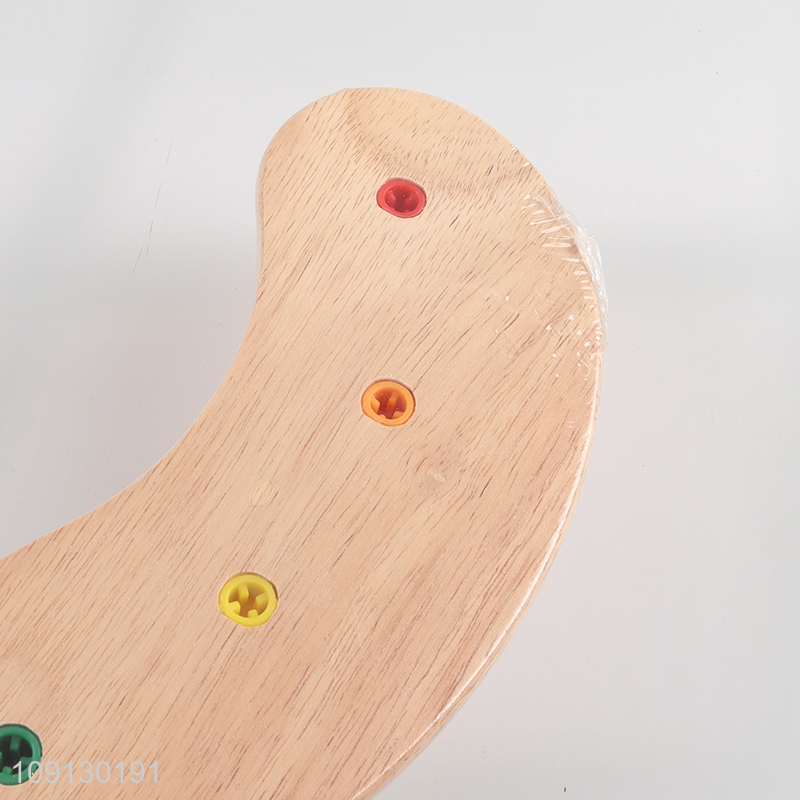 Online Wholesale Rainbow Caterpillar Gear Toy Wooden Matching Blocks for Kids