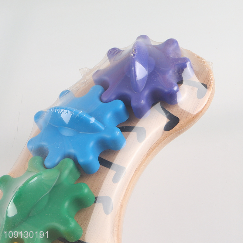 Online Wholesale Rainbow Caterpillar Gear Toy Wooden Matching Blocks for Kids