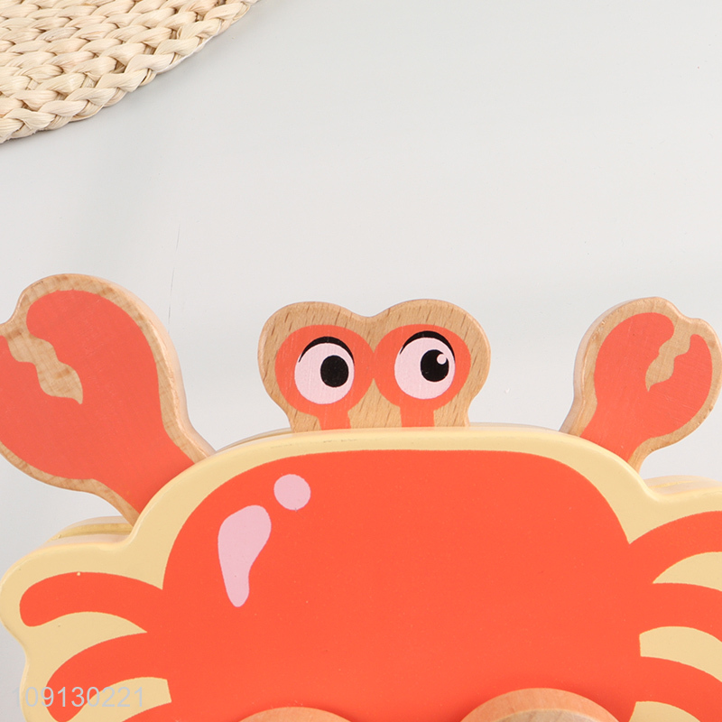 Factory Price Wooden Pull Toy Animal Pull Along Toy for Kids Toddlers