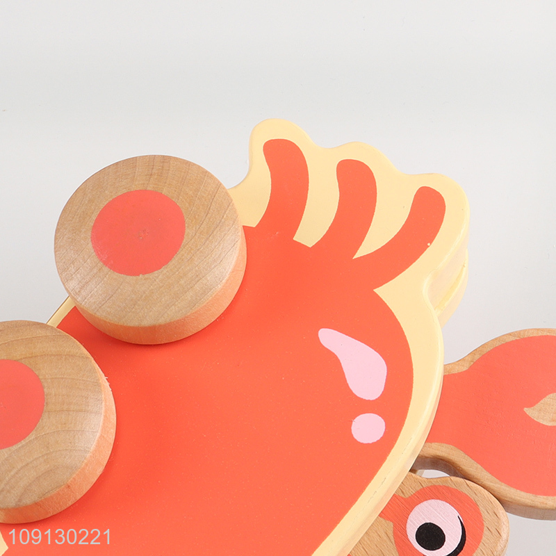 Factory Price Wooden Pull Toy Animal Pull Along Toy for Kids Toddlers