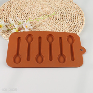 New Arrival Spoon Shaped Silicone Ice Cube Molds Chocolate Candy Molds