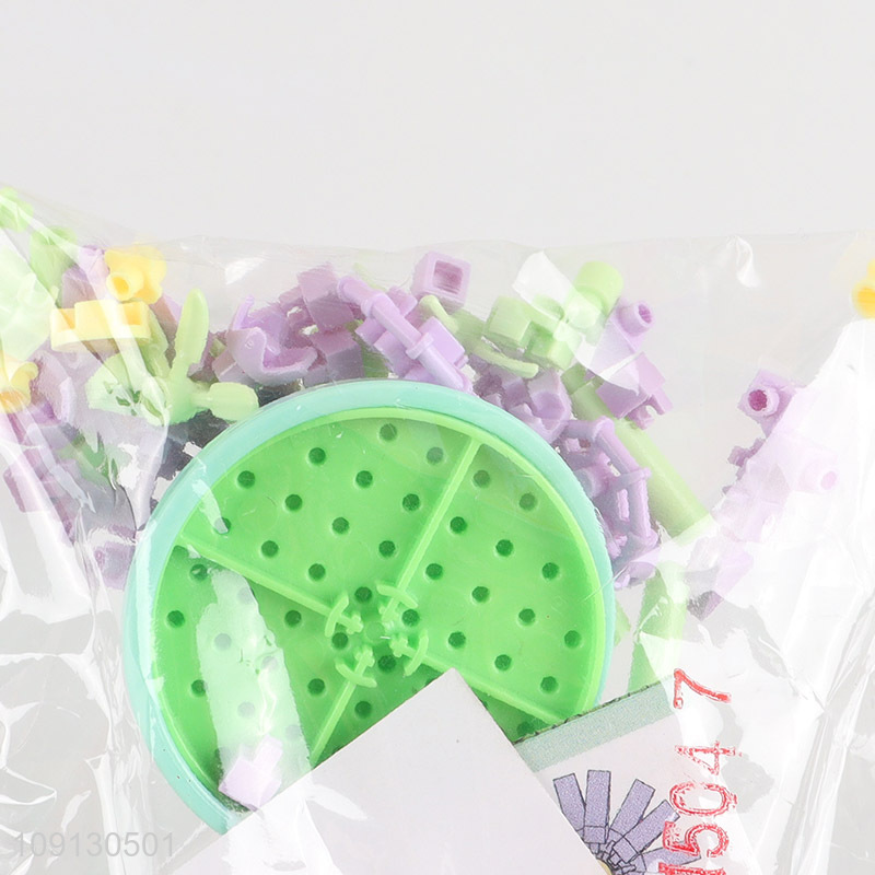 China Imports Mini Potted Plant Flower Building Blocks Toy Set