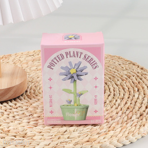 China Imports Mini Potted Plant Flower Building Blocks Toy Set