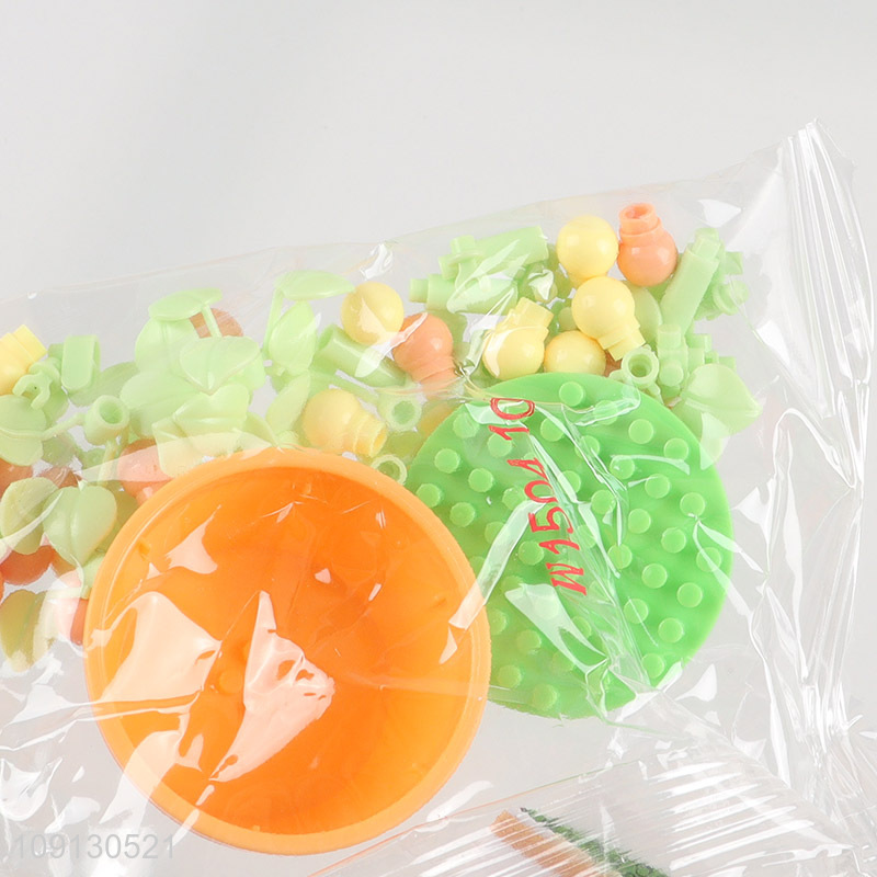 Popular Product Cute Mini Building Blocks Flowers Potted Plant Set