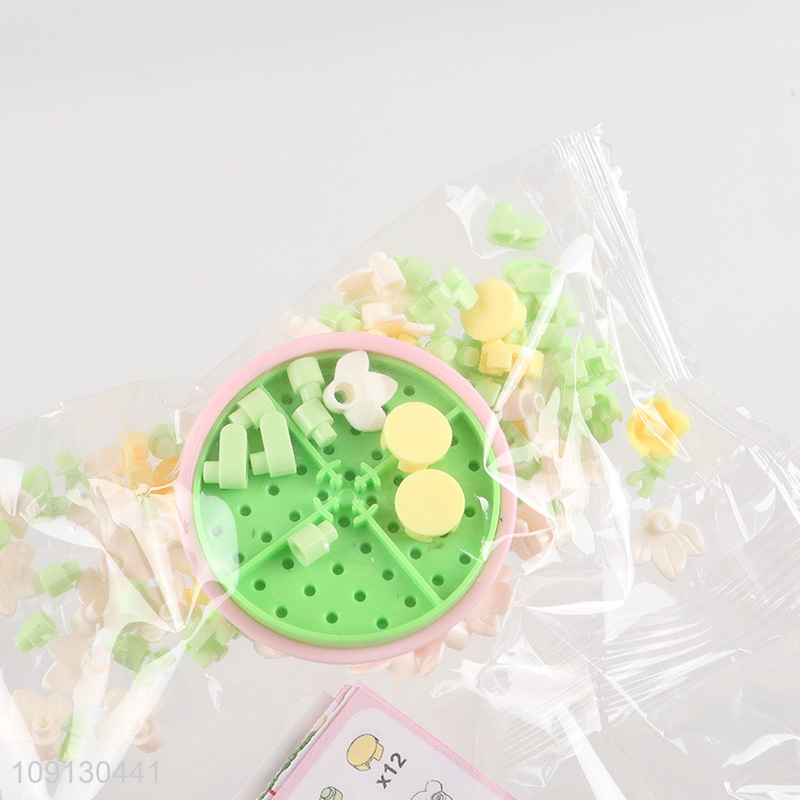 Online Wholesale Cute Mini Building Blocks Flowers Potted Plant Set