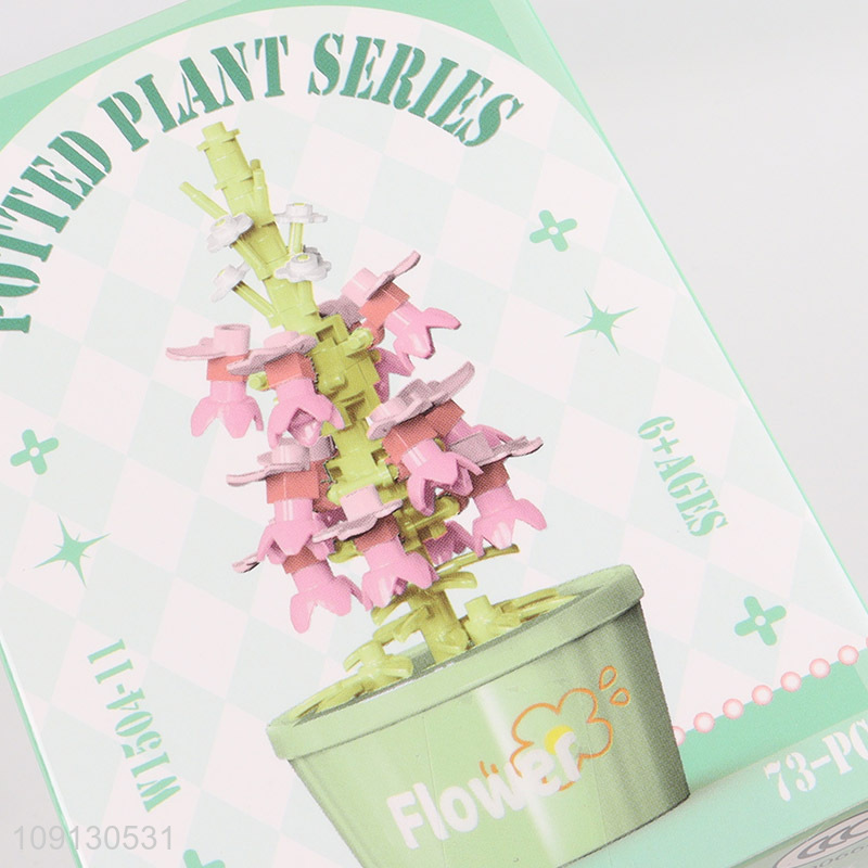 New Arrival Mini Flower Potted Plant Bonsai Building Blocks Toy