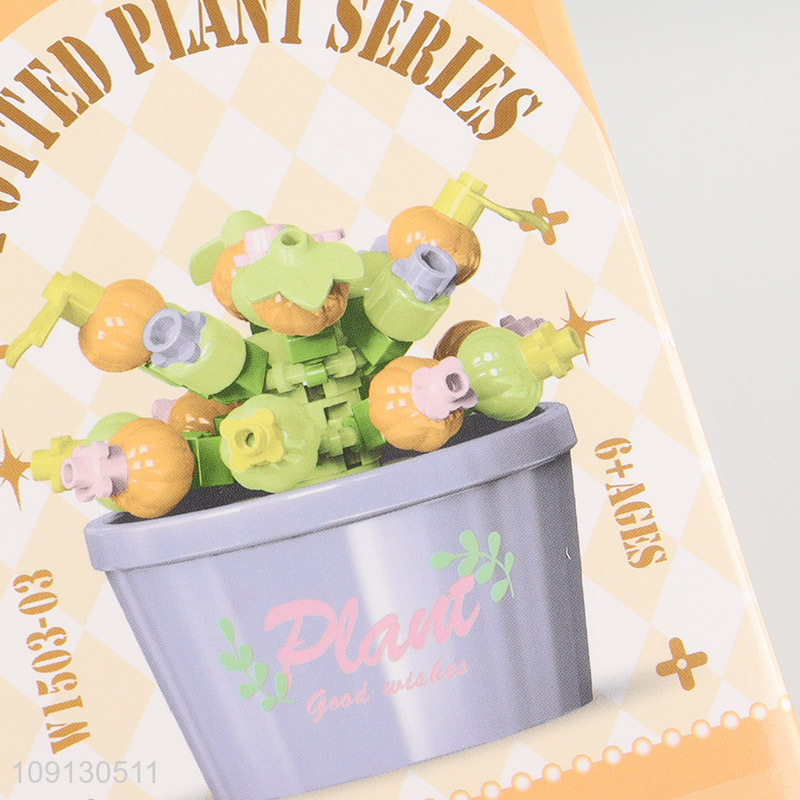 Factory Supply Mini Flower Botanical Building Blocks Toy for Kids