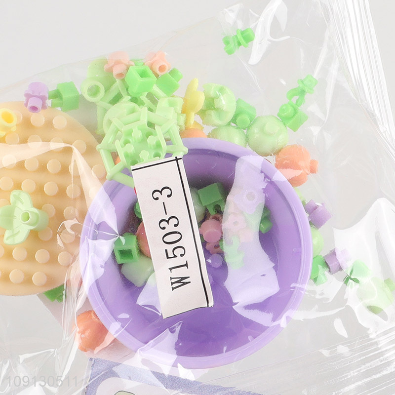 Factory Supply Mini Flower Botanical Building Blocks Toy for Kids