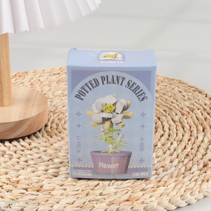 High Quality Mini Flower Potted Plant Building Blocks Birthday Gifts