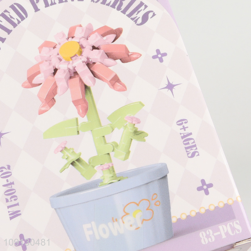 New Product Mini Flower Blocks Flower Building Set for Home Decor