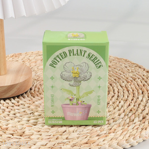 Factory Price Mini Flower Potted Plant Bonsai Building Blocks Toy
