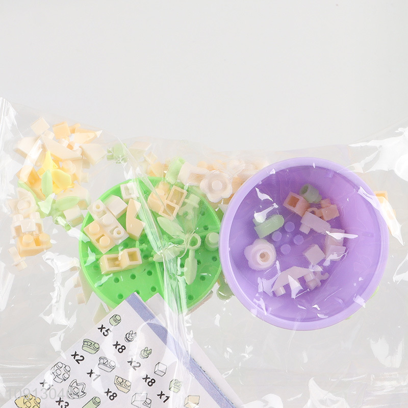 High Quality Mini Flower Potted Plant Building Blocks Birthday Gifts