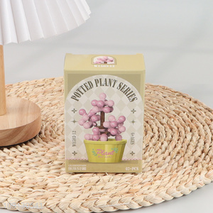Online Wholesale Mini Flower Potted Plant Building Blocks Birthday Gifts
