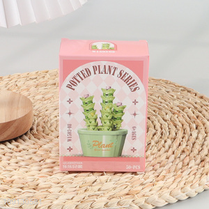 New Product Mini Potted Plant Flower Building Blocks Toy Set