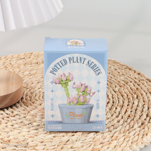 New Arrival Mini Flower Potted Plant Building Blocks Set for Kids