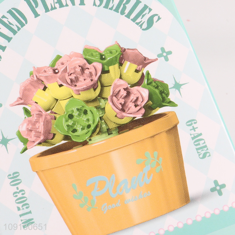 Factory Price Mini Flower Building Block Set Flower Blocks Toy Set