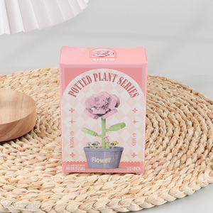 China Imports Cute Mini Building Blocks Flowers Potted Plant Set